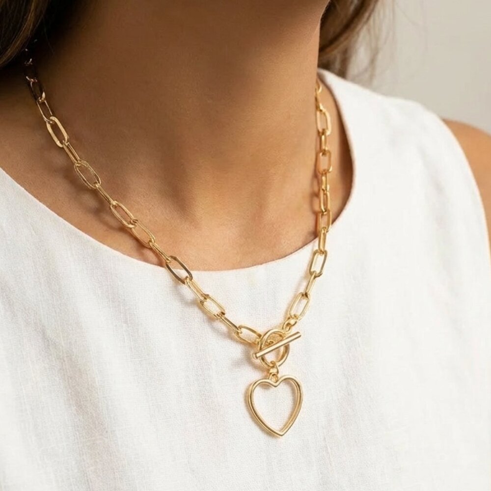 Heart Thick Chain Necklace